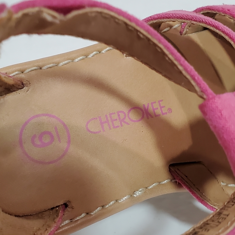 2 Pairs Bundle Pink Cherokee Gladiator Sandals & Clog Water Shoe Size 6 Girls - Picture 9 of 12